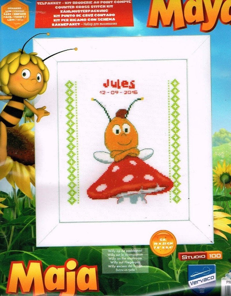 Cado maya de bij borduurpakket geboorte, JULES, Ophalen of Verzenden, Nieuw, Handborduren, Borduurpakket