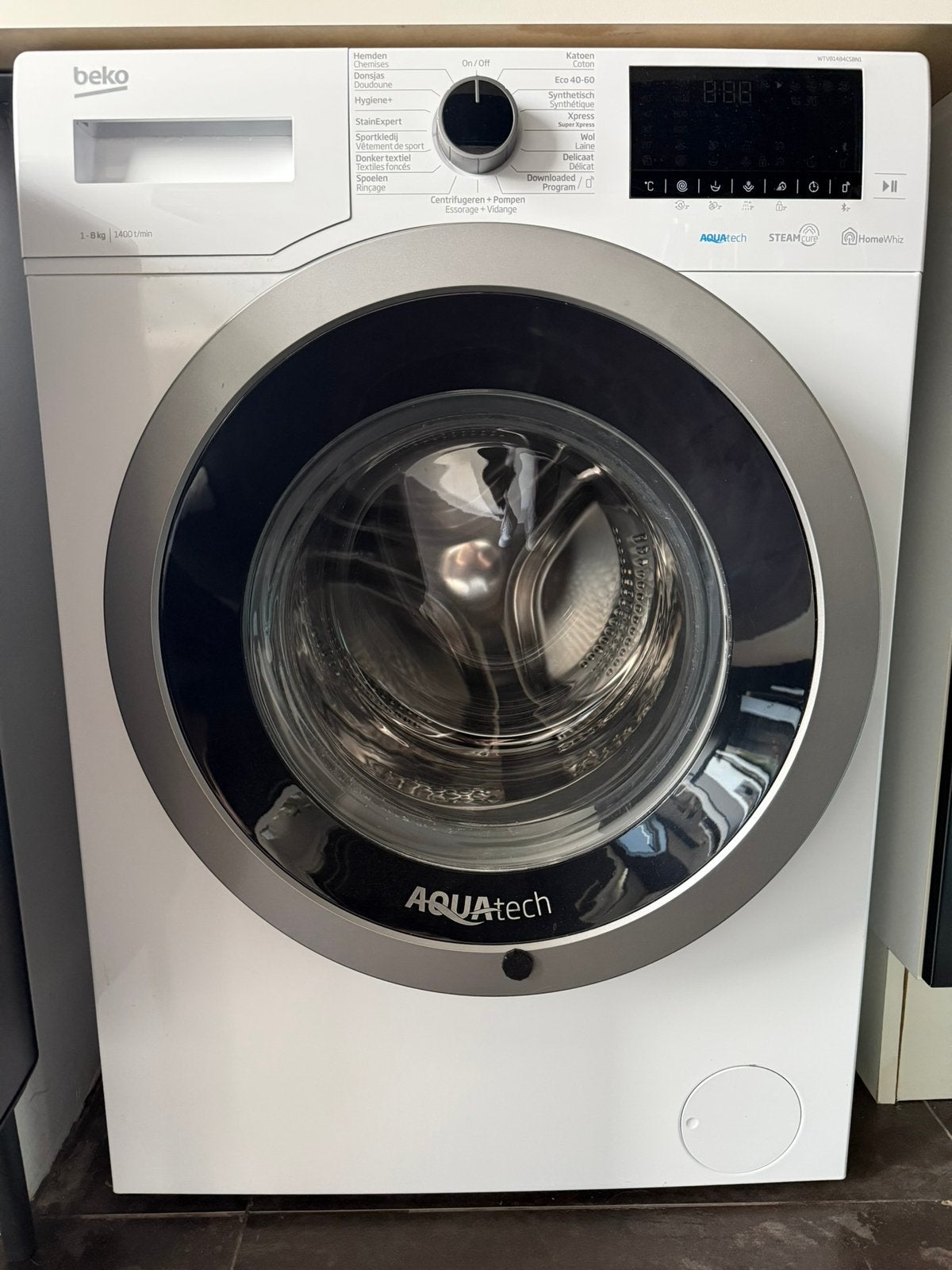 Zo goed als nieuw: Beko wasmachine WTV81484CSBN1 (2022), Witgoed en Apparatuur, 1200 tot 1600 toeren, Minder dan 85 cm, 8 tot 10 kg