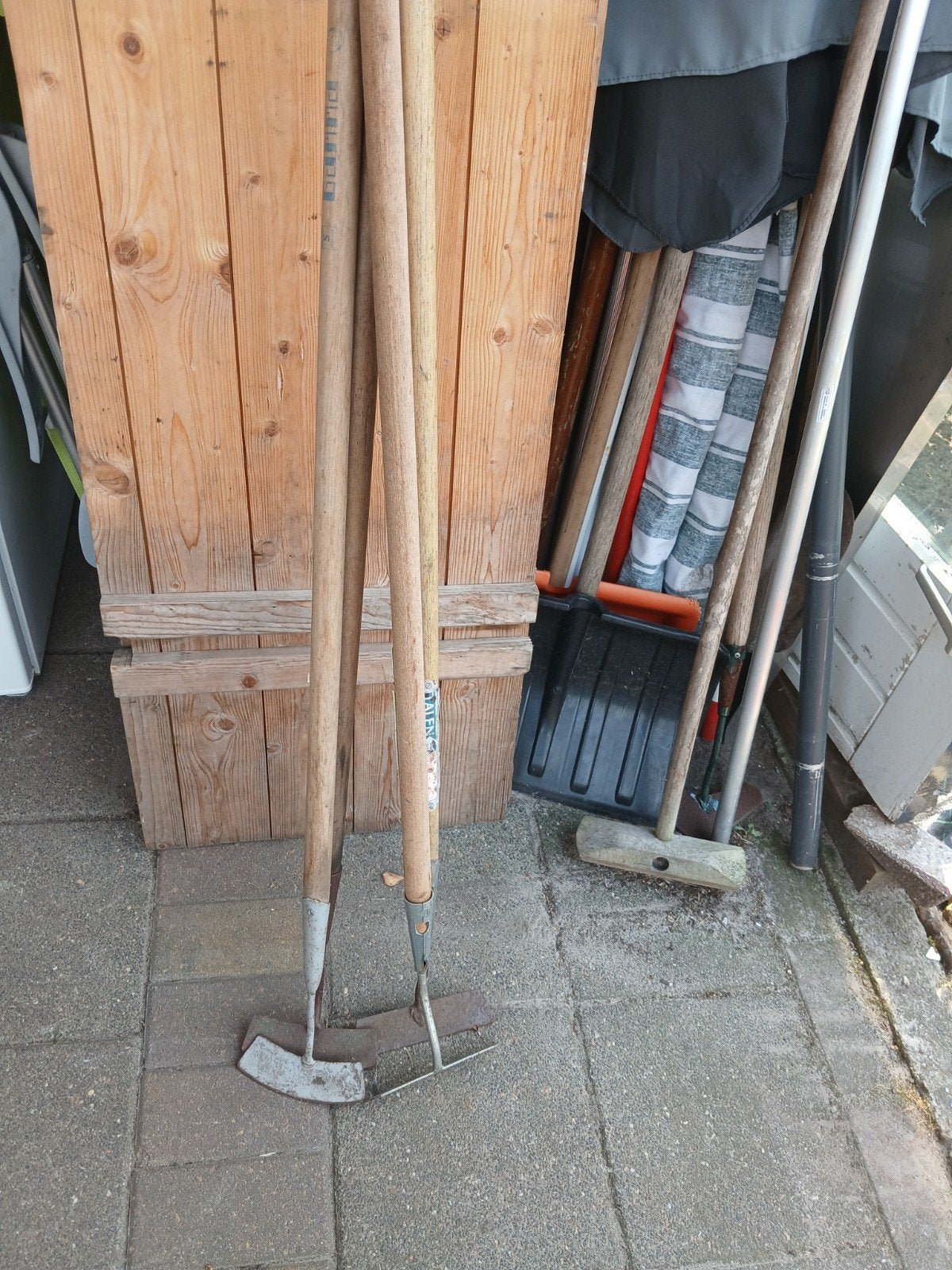 schoffels, harken, scheppen schoppen, Tuin en Terras, Hand-tuingereedschap, Ophalen, Gebruikt