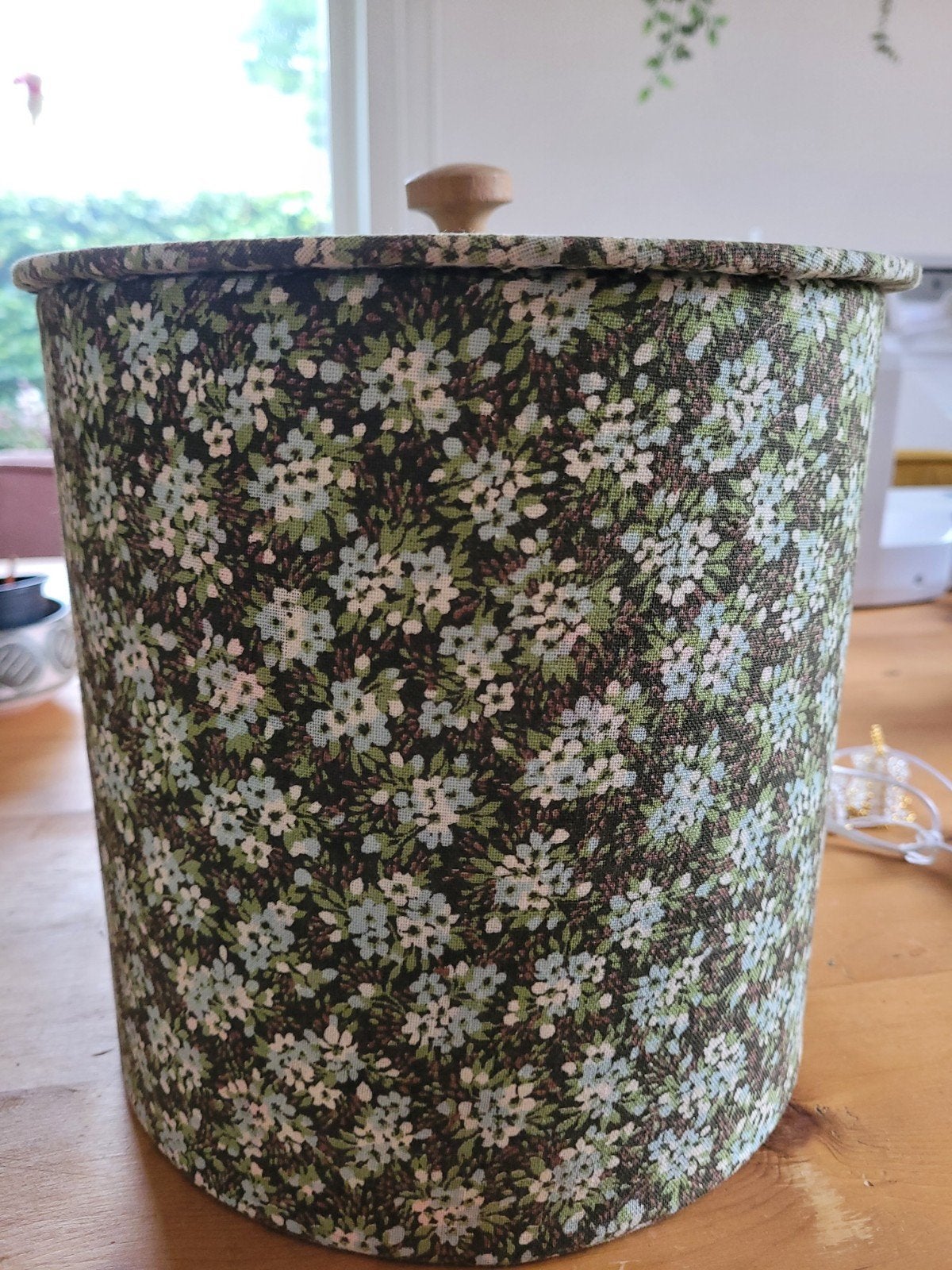 vintage stoffen ronde doos [hoedendoos], Antiek en Kunst, Curiosa en Brocante, Ophalen of Verzenden