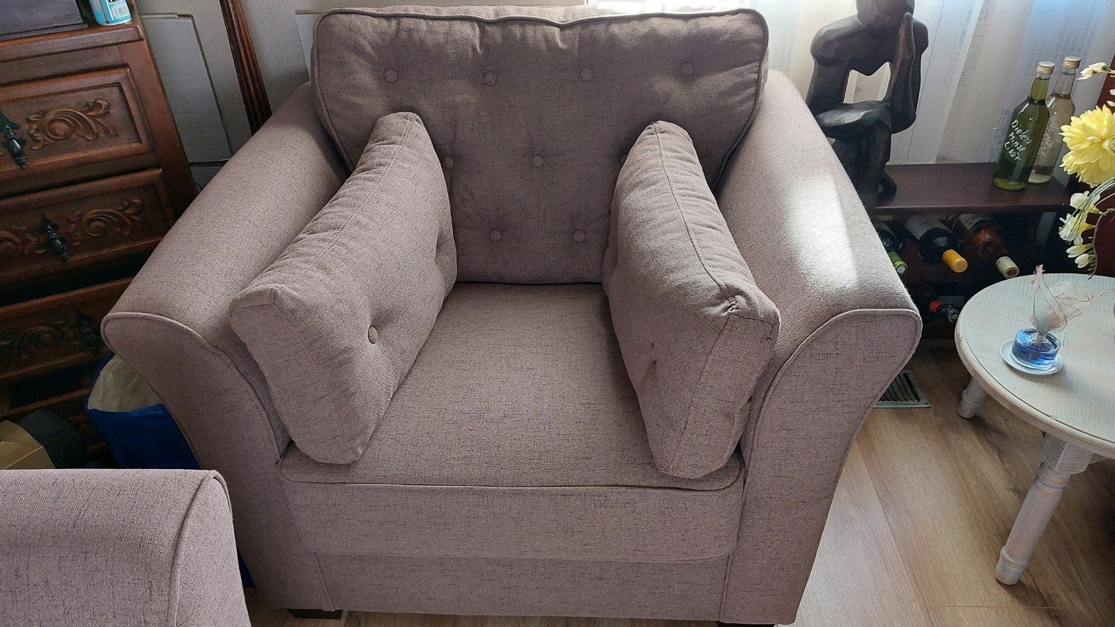 tweezitsbank + twee stoelen, Ophalen of Verzenden, 75 tot 100 cm, Tweepersoons, Minder dan 150 cm