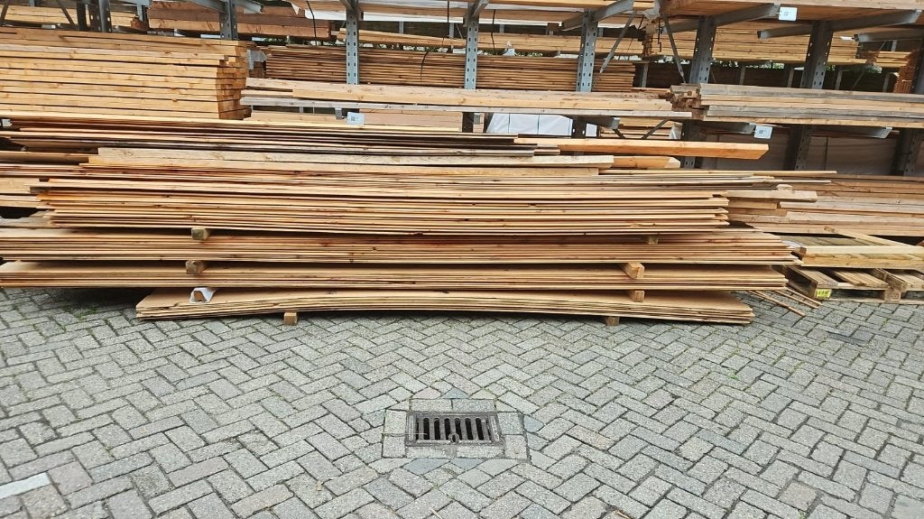 Partij divers douglas hout. 750 eu ex btw. 1 koop!, Ophalen, Zo goed als nieuw, Plank, 50 mm of meer