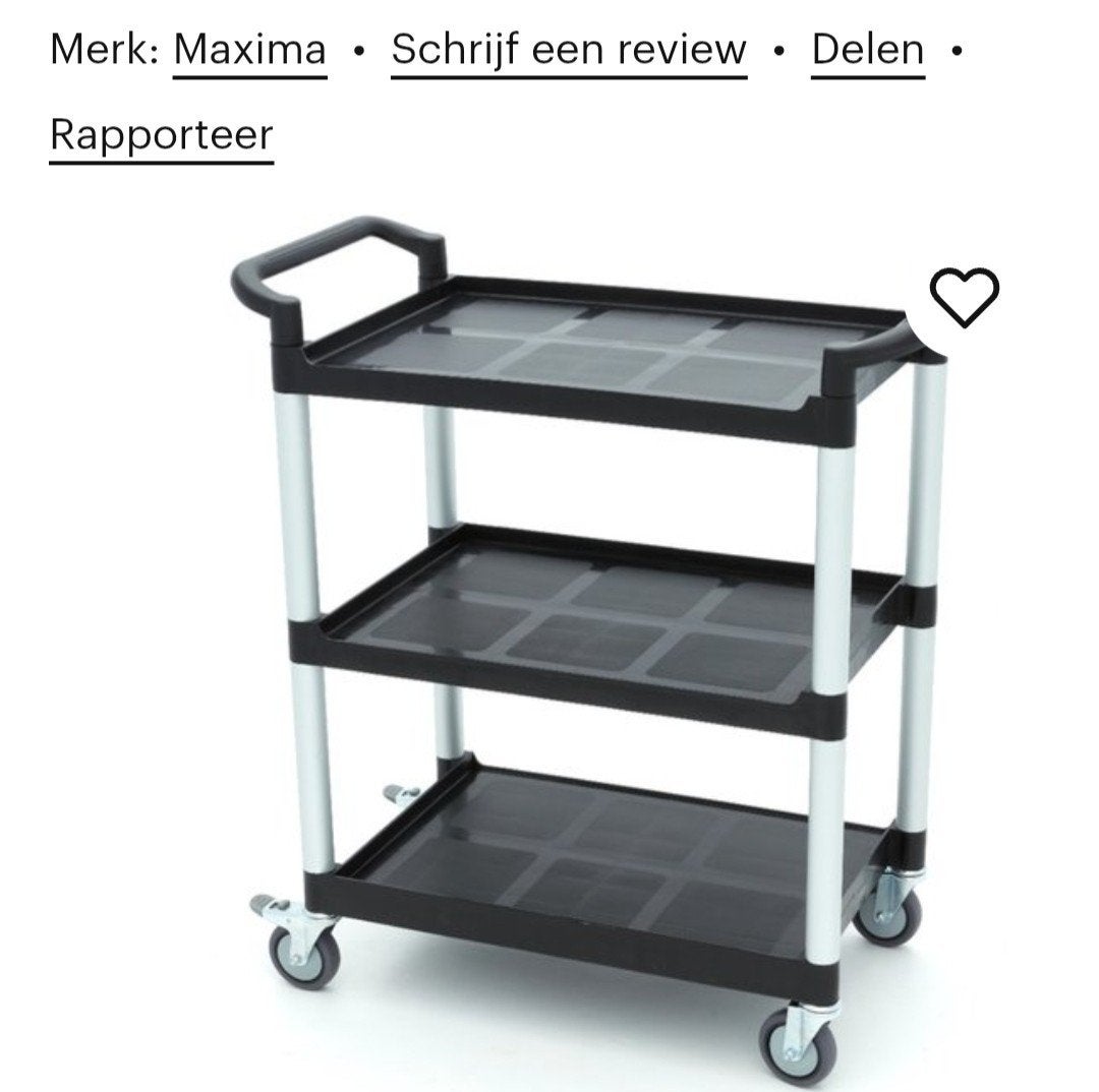 Nieuwe Maxima Serveerwagen Kunststof Lichtgewicht, Ophalen