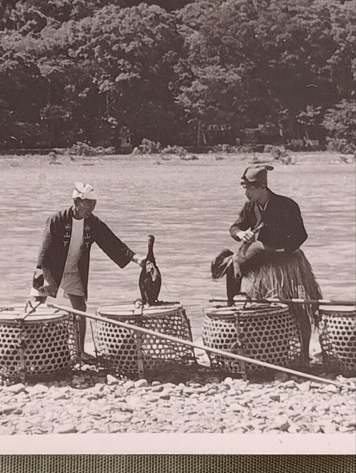 Lutke-Meijer Ezhou Hubei China 1957 Vissers met aalscholver, Ophalen of Verzenden, 1940 tot 1960, Gebruikt, Overige onderwerpen