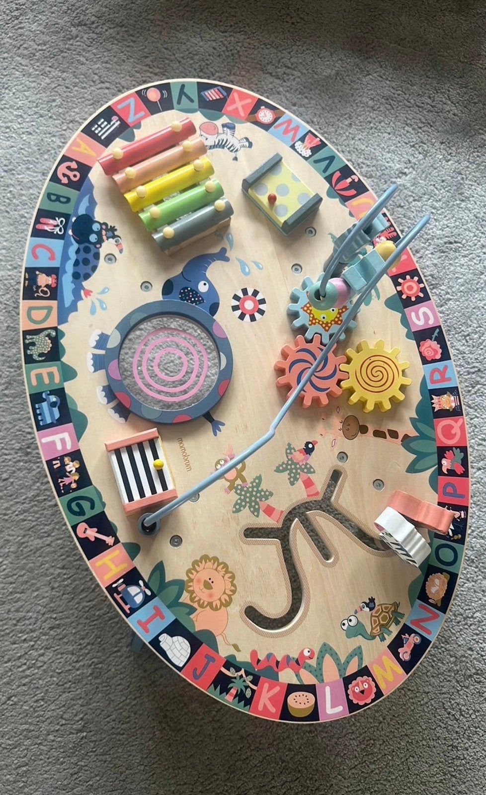 Mamabrum houten speeltafel, Ophalen