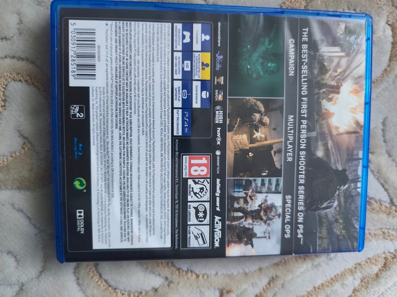 Call of Duty: Modern Warfare (PS4) - Zo goed als nieuw, Spelcomputers en Games, Online, Vanaf 18 jaar, Shooter, Ophalen of Verzenden