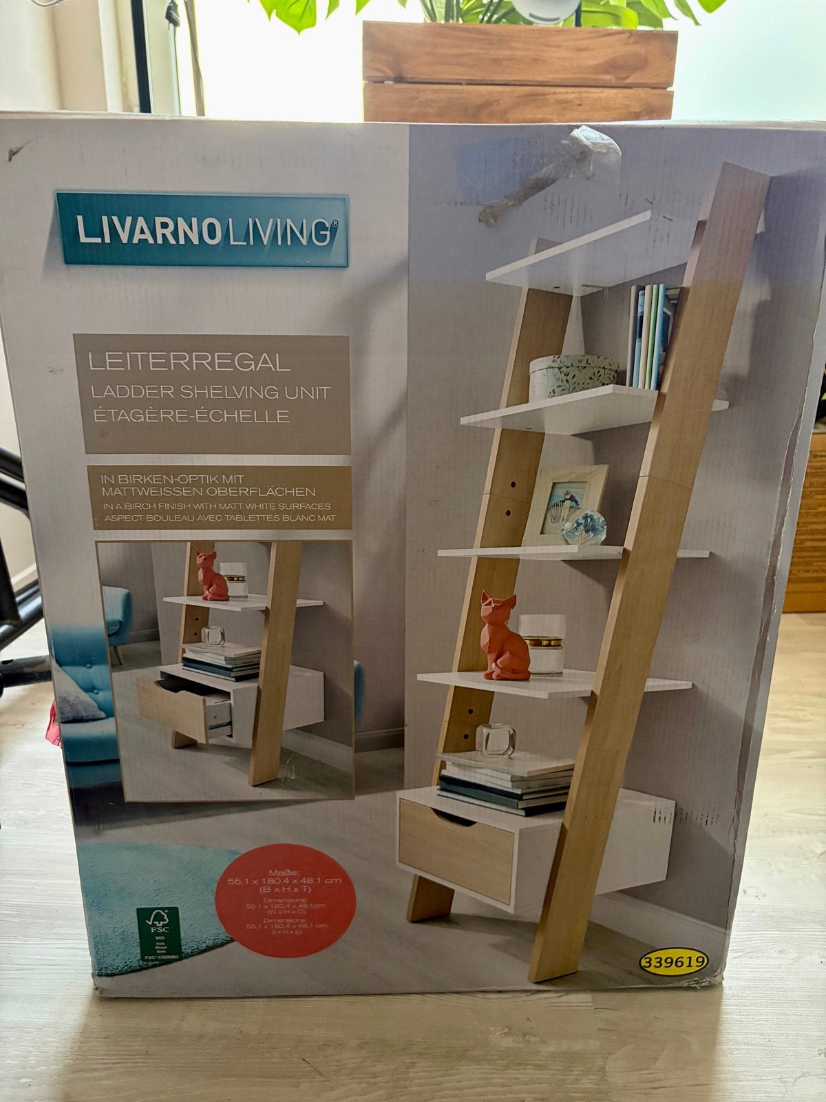 LIVARNO LIVING Ladderrek met lade - Nieuw in doos, Ophalen, Nieuw