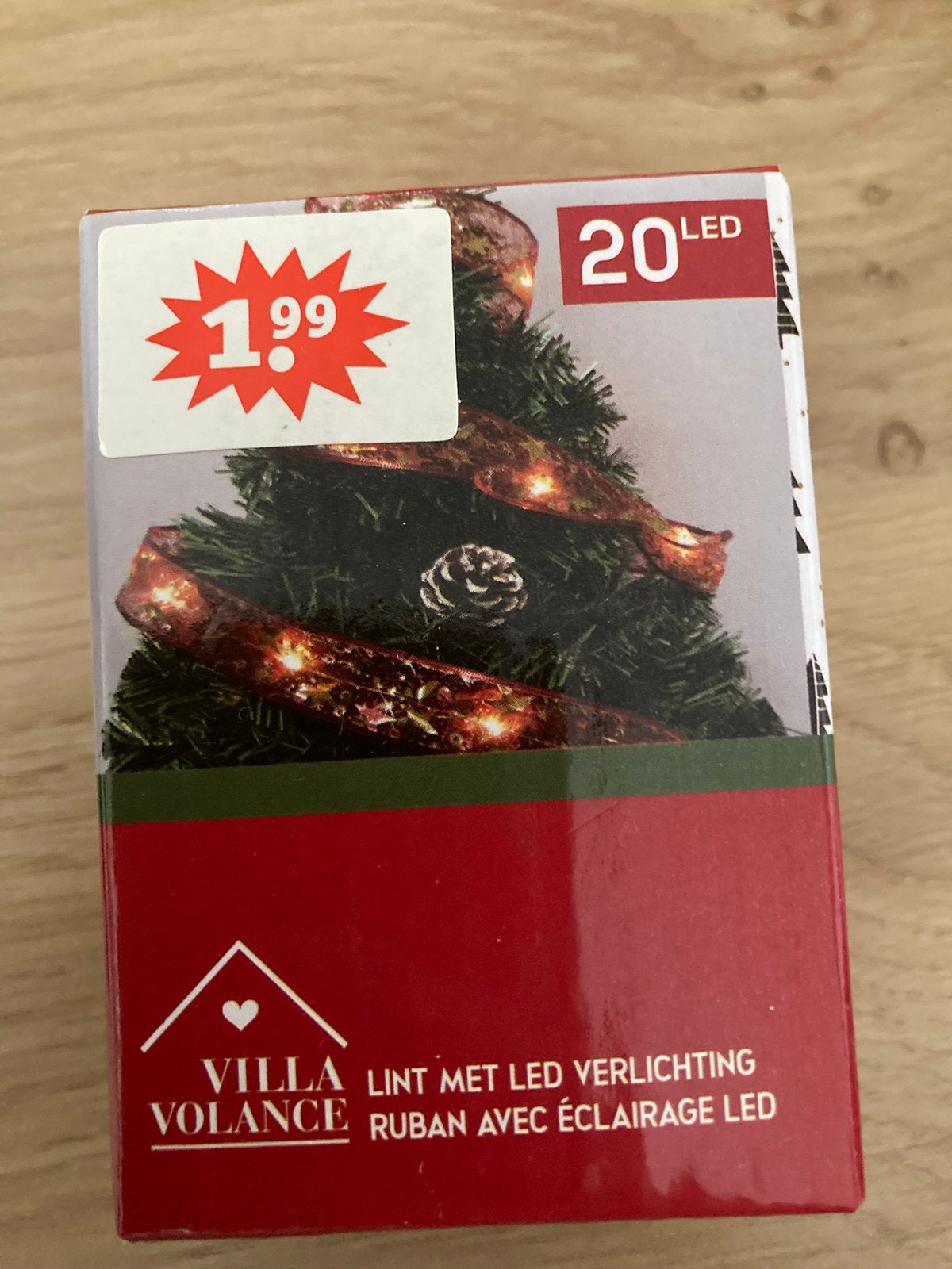 Kerstvrrlichting met lint, Ophalen of Verzenden, Nieuw