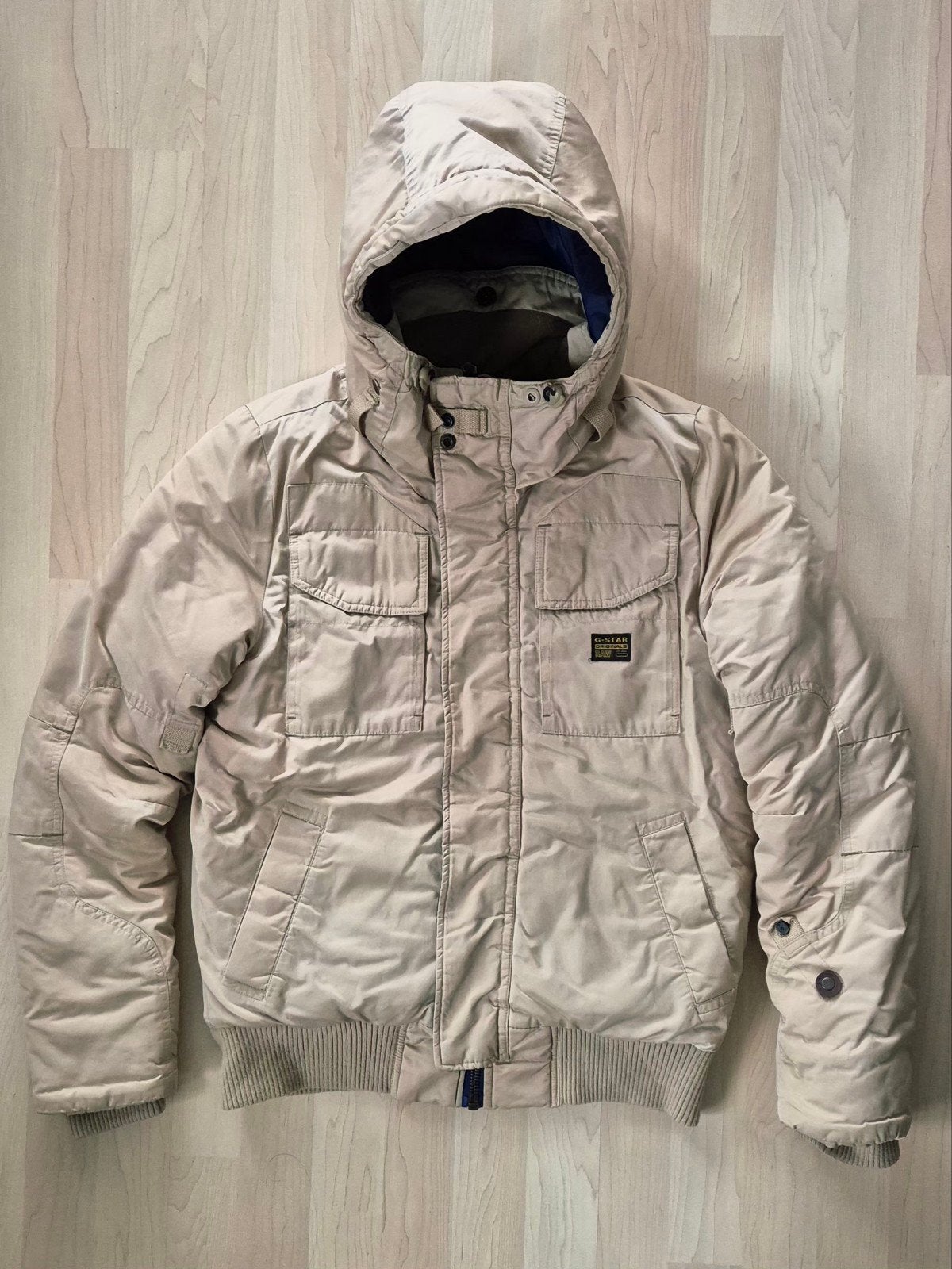 G-Star Raw MFD Field Hooded Bomberjack - Maat S, G-Star Raw, Beige, Ophalen of Verzenden, Zo goed als nieuw