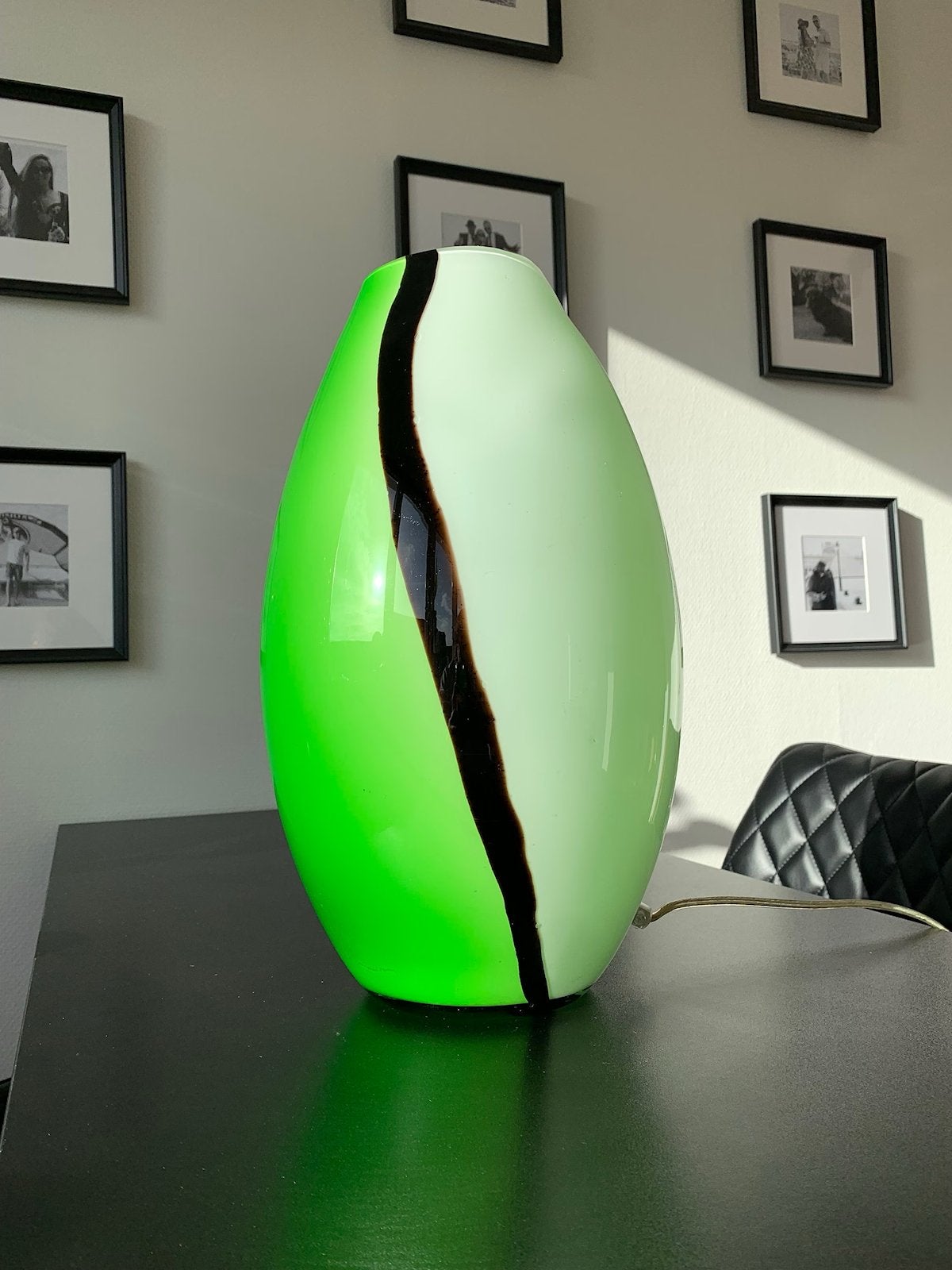 Eglo Empori lamp vintage murano glas groen wit Eglo Leuchten, Glas, Ophalen of Verzenden, Groen, Handgemaakt