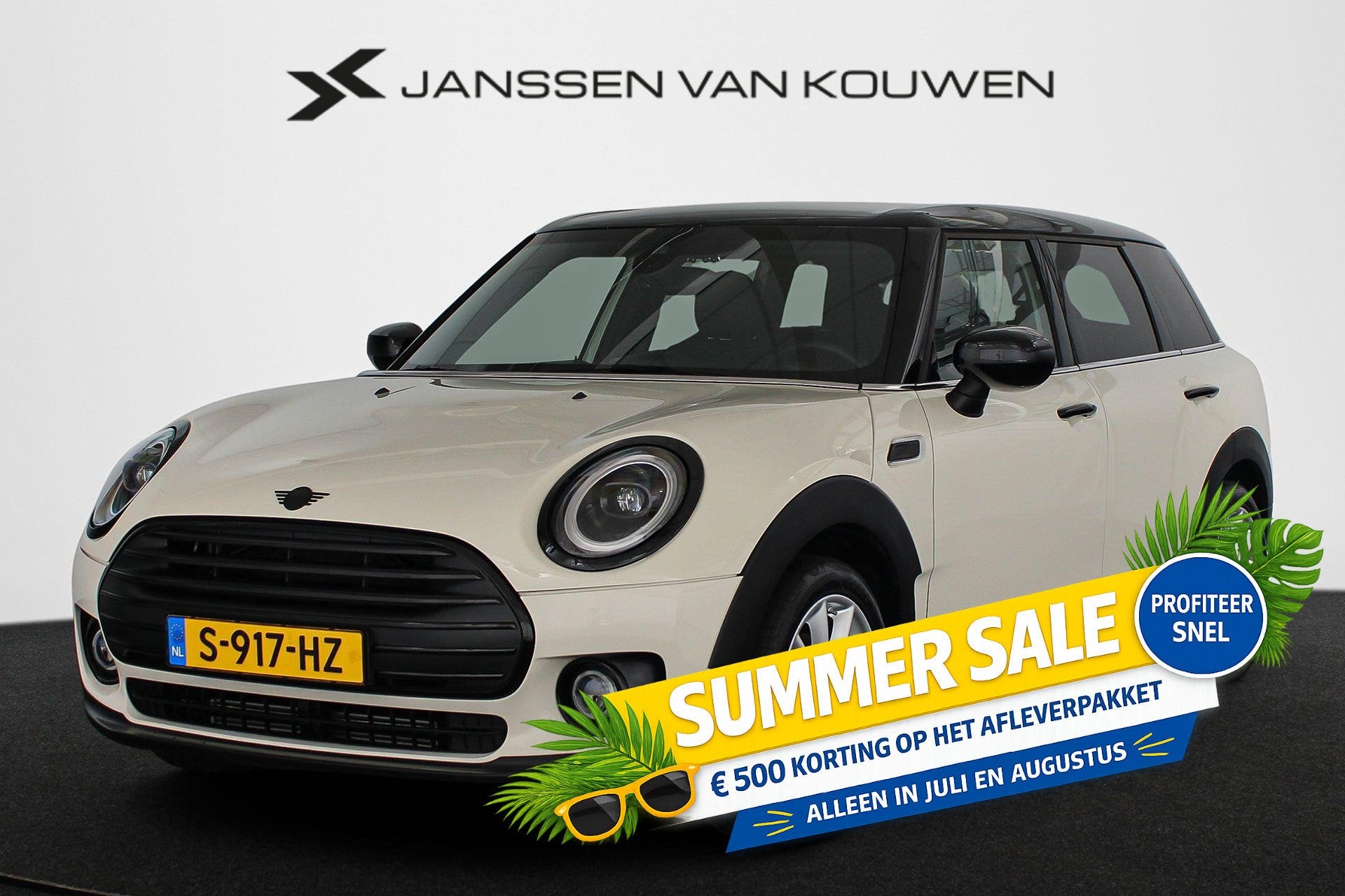 MINI Clubman 1.5 Cooper Classic Automaat Lederen Sportstoele, 136 pk, Gebruikt, 715 kg, Wit