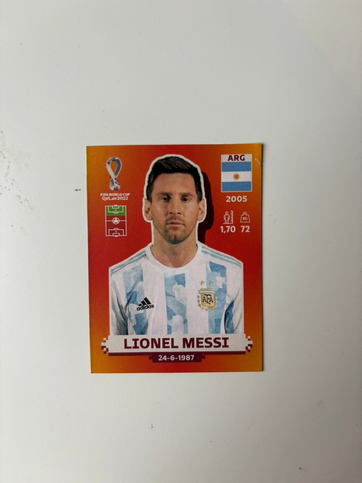 Panini Wk 2022 Messi, Hobby en Vrije tijd, Stickers en Plaatjes, Ophalen of Verzenden, Gebruikt, Plaatje