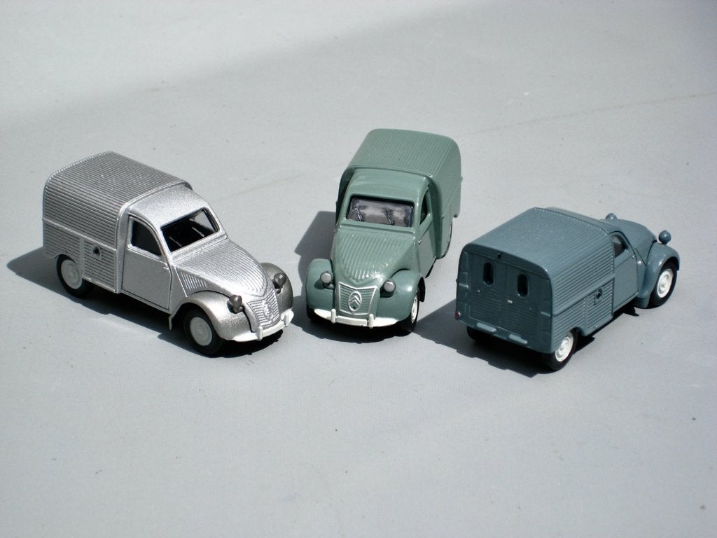 Citroen 2CV Fourgonnette 1950 (3 kleuren) Norev 1:64 3 Inch, Ophalen of Verzenden, Nieuw, Auto