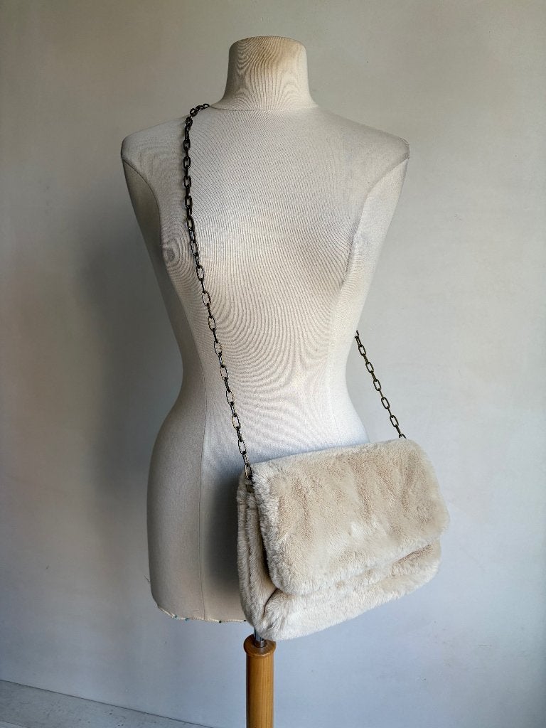 costes tas fake fur beige, Verzenden, Nieuw, Beige, Schoudertasje