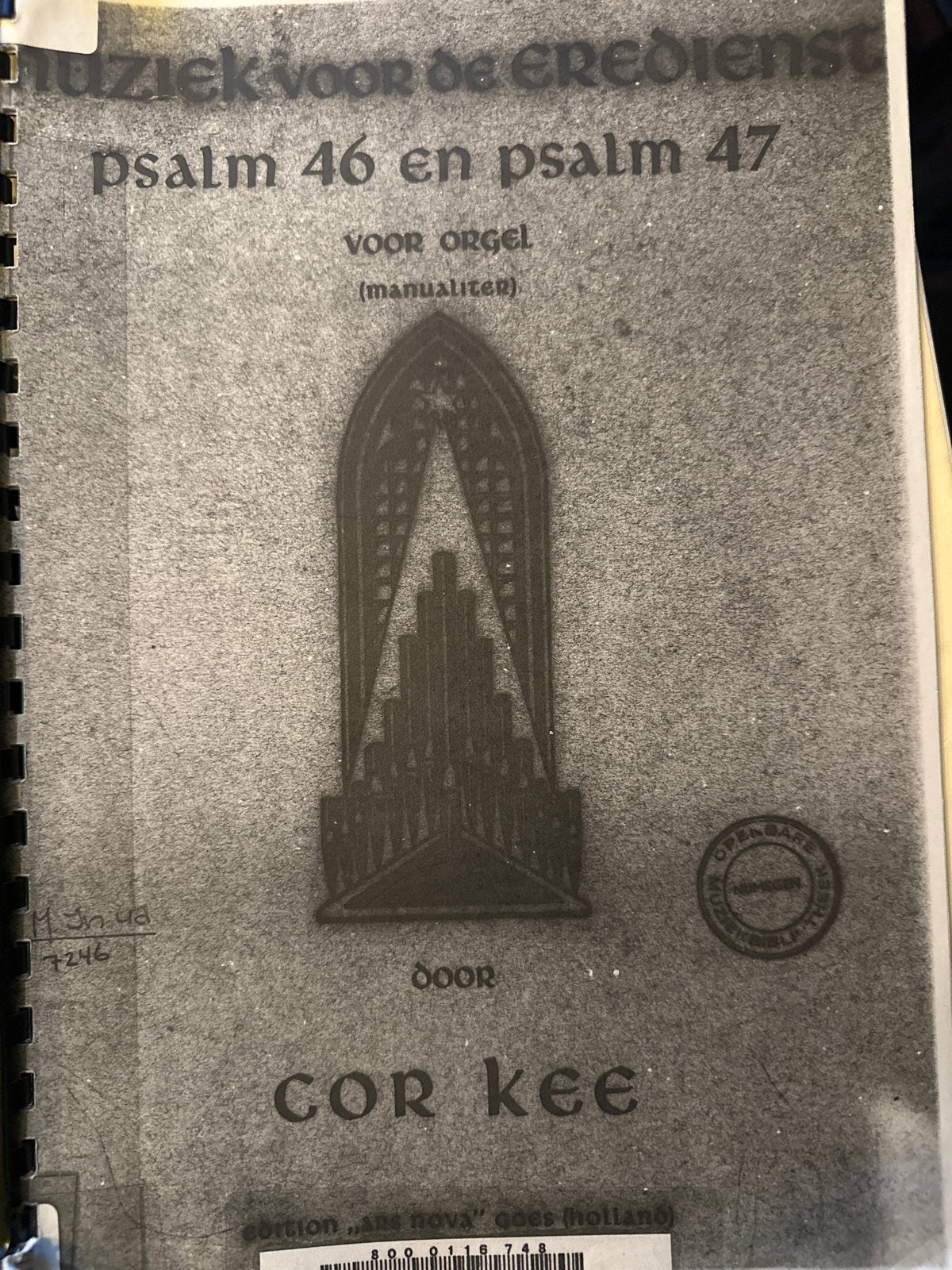 Cor Kee - Muziek voor de eredienst: Psalm 46 en 47 voor orge, Orgel, Gebruikt, Klassiek, Ophalen of Verzenden