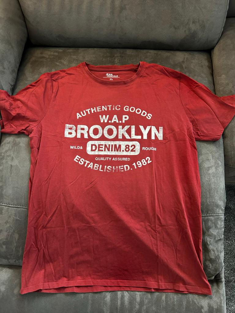 T-shirt Jean Pascale Brooklyn - Maat XL, Kleding | Heren, Ophalen of Verzenden, Zo goed als nieuw, Maat 56/58 (XL), Rood
