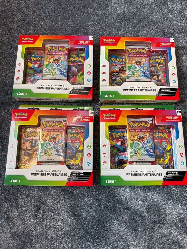 Pokémon First Partner Pack Série 1 French Sealed Lot x4-25th, Ophalen of Verzenden, Nieuw, Boosterbox