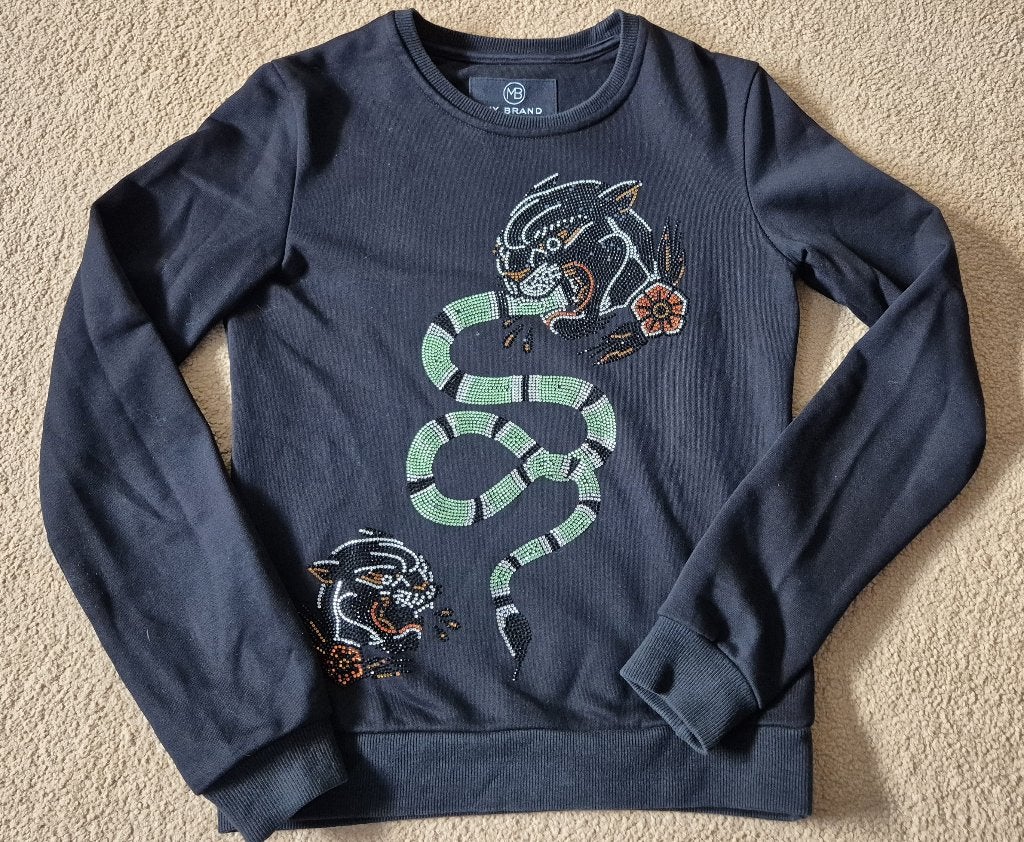 Sweater My Brand met opdruk zwart XS, Zwart, My Brand, Ophalen of Verzenden, Maat 34 (XS) of kleiner