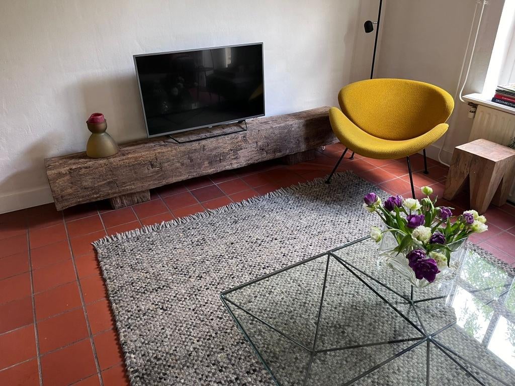 salontafels / side-tables / balken / robuust /meerpalen, Huis en Inrichting, Tafels | Salontafels, Ophalen, 50 tot 100 cm, Rond