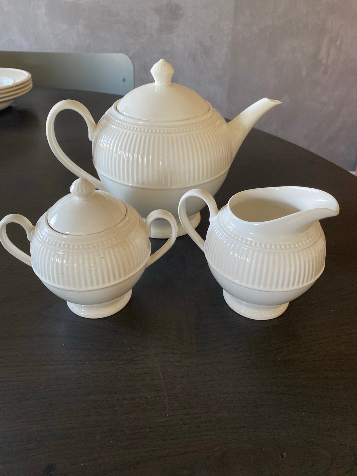 Wedgwood Windsor theepot, suikerpot en melkkan, Huis en Inrichting, Keuken | Servies, Gebruikt, Ophalen of Verzenden, Theepot