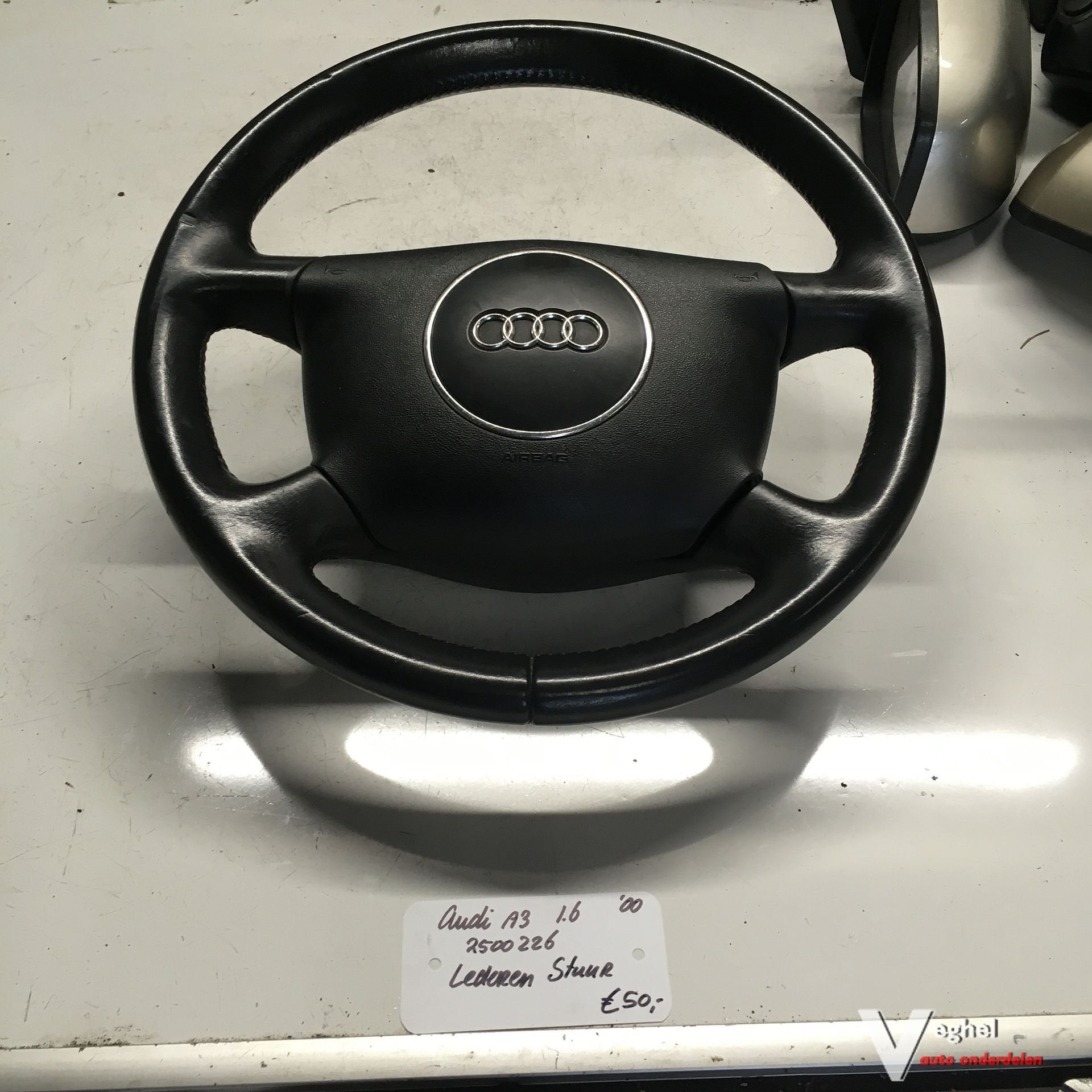 Audi A3 1.6 2000 2500226  Lederen stuur met airbag, Auto-onderdelen, Gebruikt, -, -, Ophalen of Verzenden