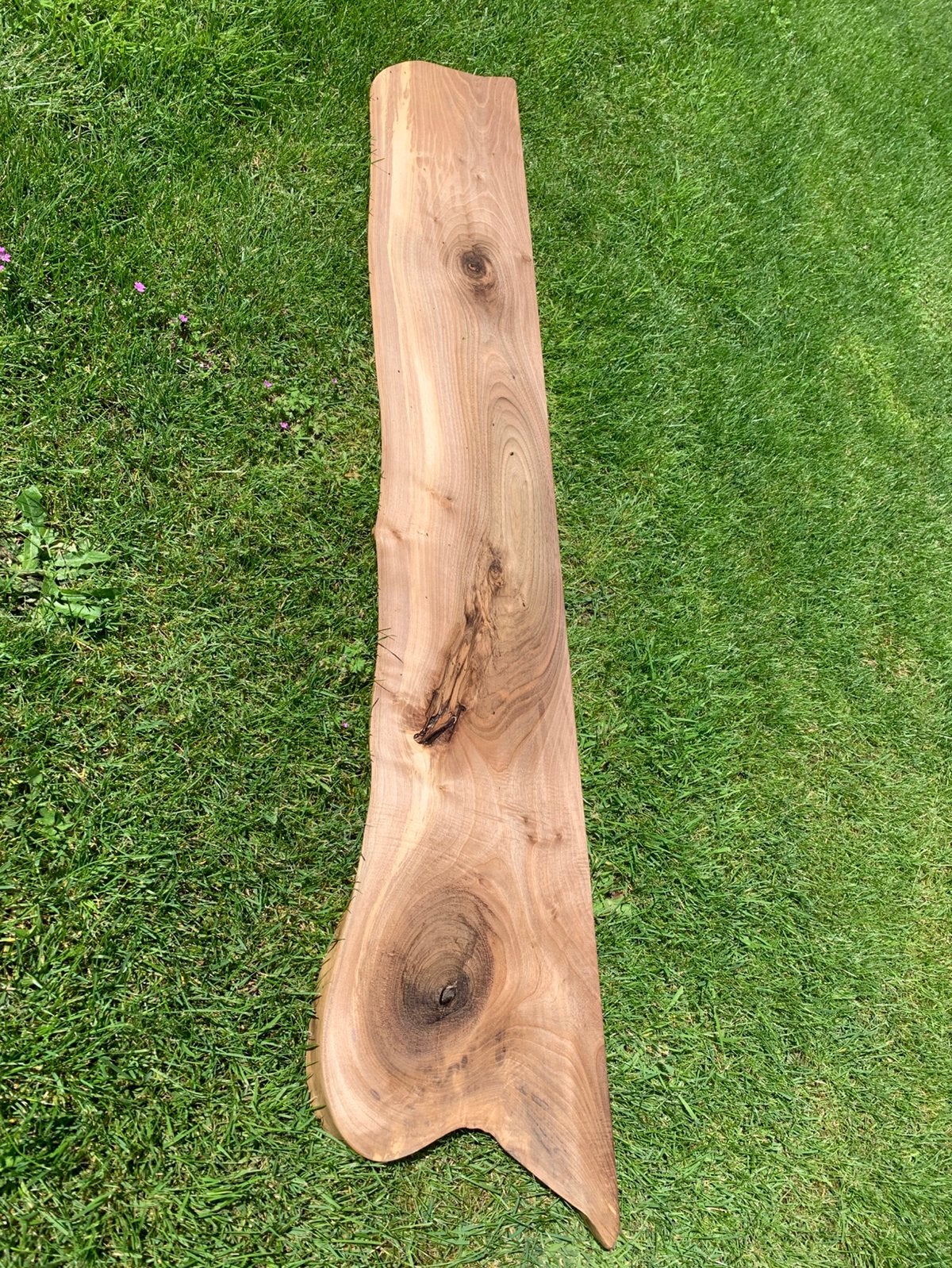 Prachtige walnoot houten wandplank met ankers, Ophalen, Zo goed als nieuw