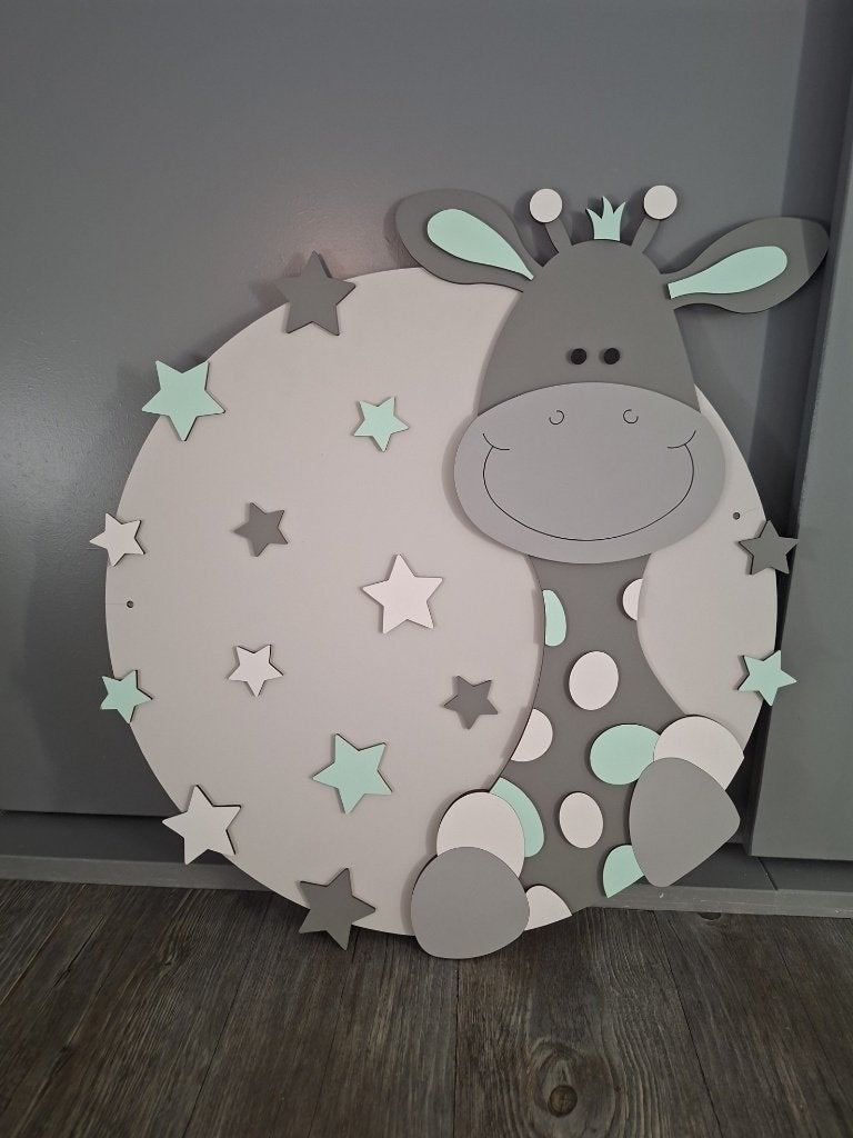 muurplaat Giraf voor kinderkamer, Ophalen, Gebruikt, Ophangbaar, Wanddecoratie