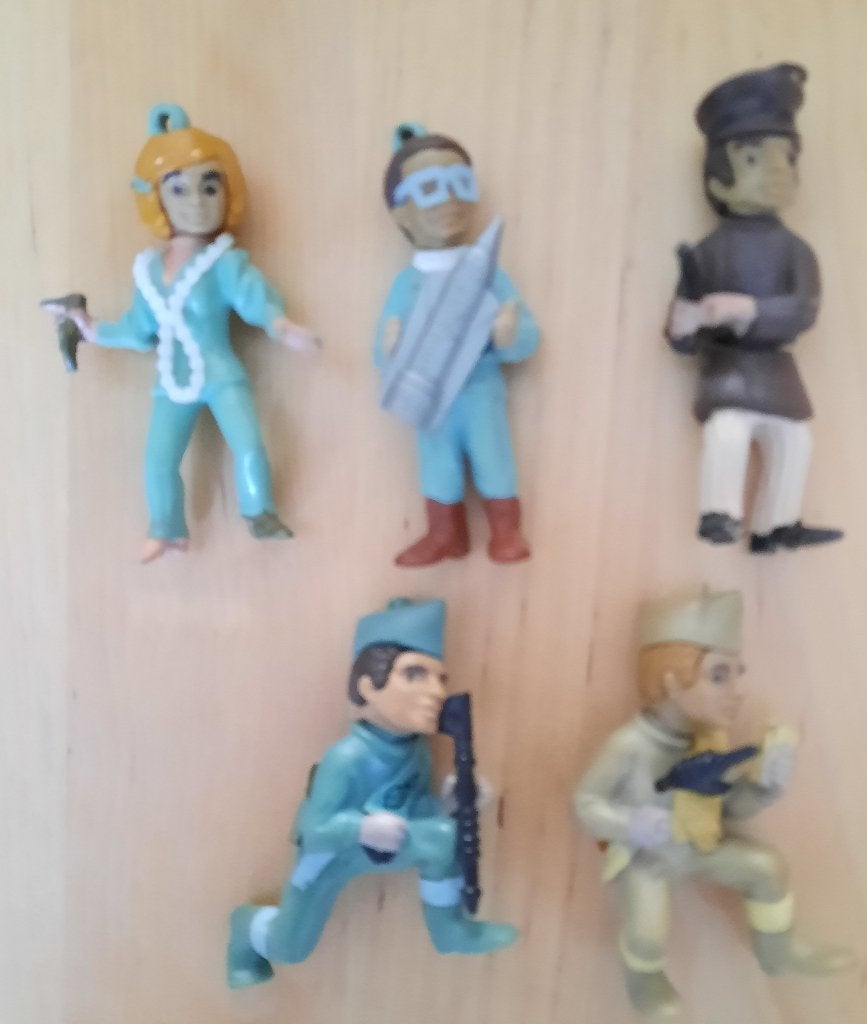 5 vintage Thunderbirds figuurtjes, Ophalen of Verzenden, Gebruikt