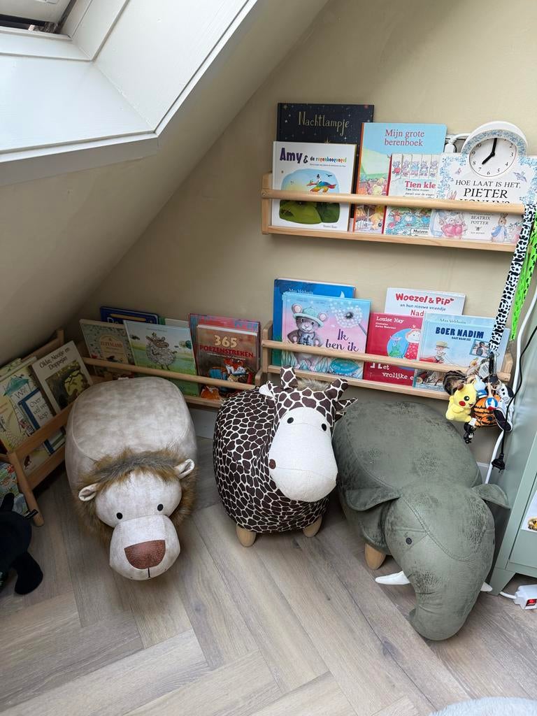 Krukjes 3 stuks dieren voor kinderkamer -perfecte staat, Ophalen of Verzenden, Gebruikt, Overige materialen