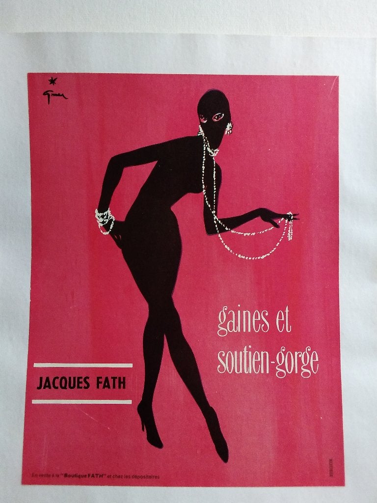 René Gruau 1909-2004  @ Litho`s/Affiche  uit 1950/1956, Overige stijlen, Ophalen of Verzenden, Gesigneerd, Overige onderwerpen