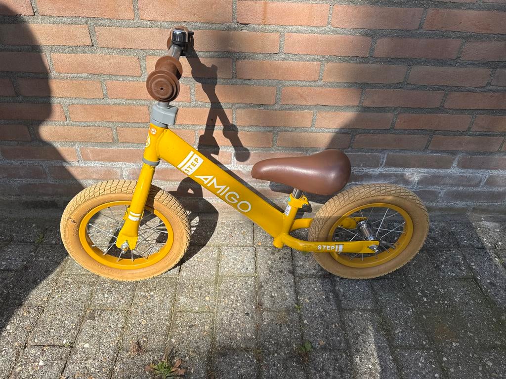 Amigo Loopfiets 12 inch - Geel, Fietsen en Brommers, Ophalen, Gebruikt, Minder dan 16 inch