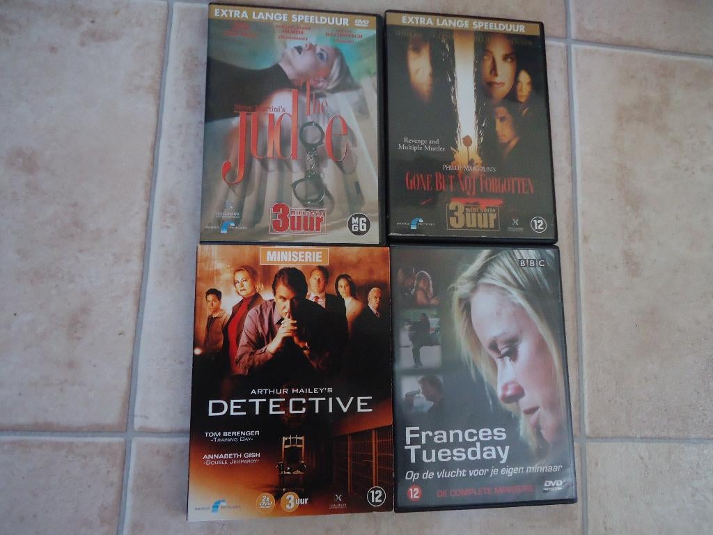 dvd pakket miniseries misdaad en actie - 4 spannende films, Cd's en Dvd's, Dvd's | Thrillers en Misdaad, Gebruikt, Detective en Krimi