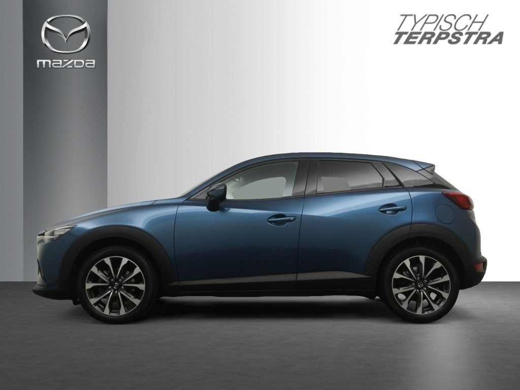 Mazda CX-3 Skyactiv-G 121 Sportive | Trekhaak afneembaar, Auto's, Mazda, 4 cilinders, Blauw, Origineel Nederlands, 1200 kg