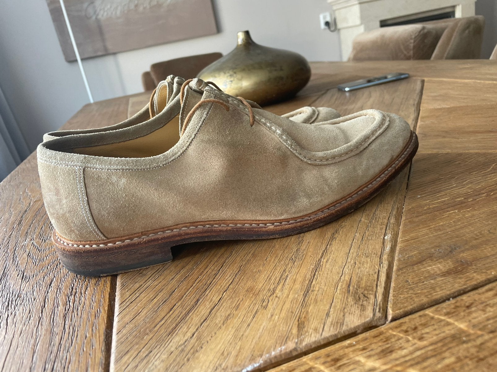 Beige topkwaliteit heren schoenen maat 42, van Greve, Ophalen of Verzenden, Zo goed als nieuw, Overige kleuren