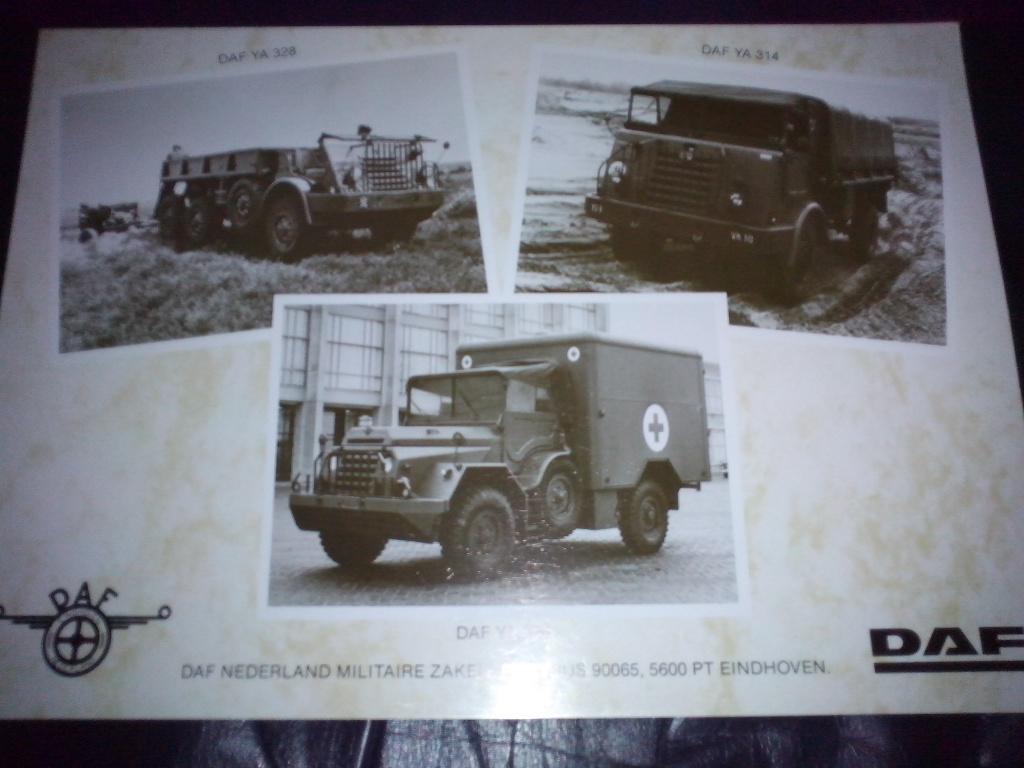 Militaire DAF YA328, YA314, YA126 Ambulance brochure folder, Ophalen of Verzenden, Overige merken