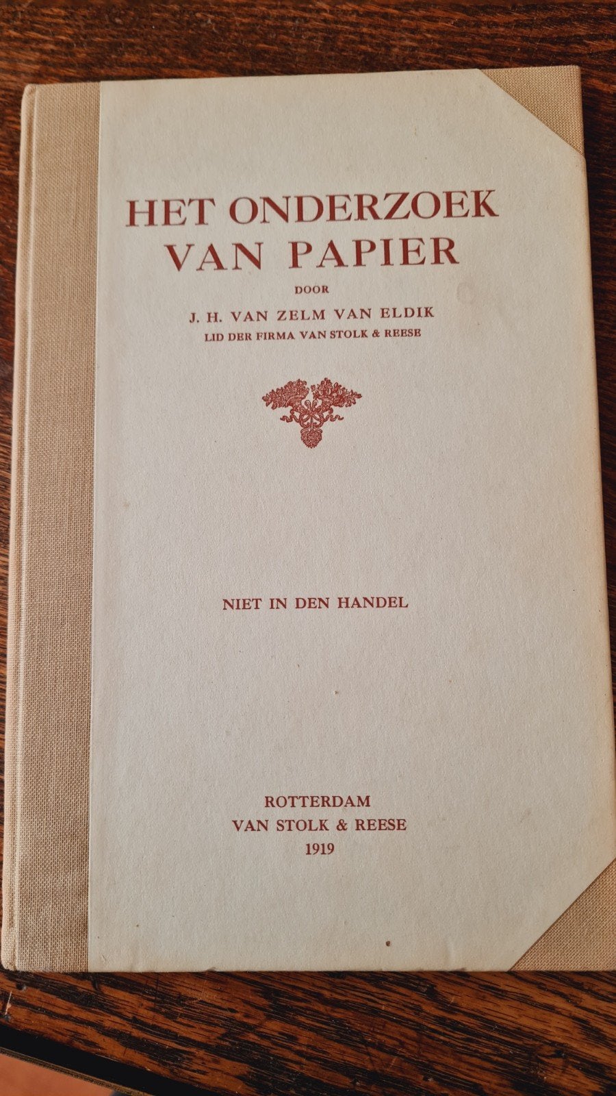 Het Onderzoek van Papier - J.H. van Zelm van Eldik (1919), Ophalen of Verzenden, 20e eeuw of later, Gelezen, J.H. van Zelm van Eldik
