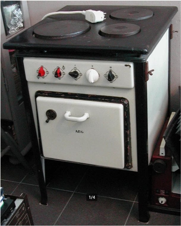 brocante elektrisch fornuisje, Ophalen