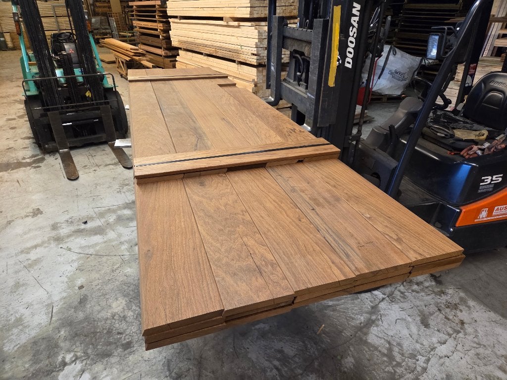 11.6 m2 Hardhout Rhombus profiel 2.0x18.5 cm - nr: HP101, Ophalen, Planken, Nieuw, Hardhout