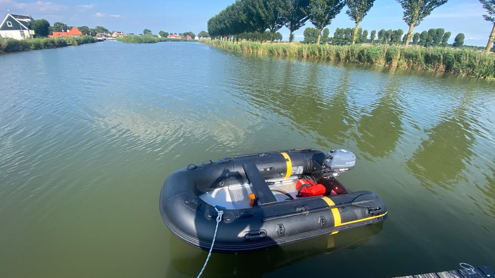 Vetus yellow V 270 aluminium bodem met 6 pk Yamaha 4takt, Aluminium, Inclusief motor, 6 pk, Zo goed als nieuw