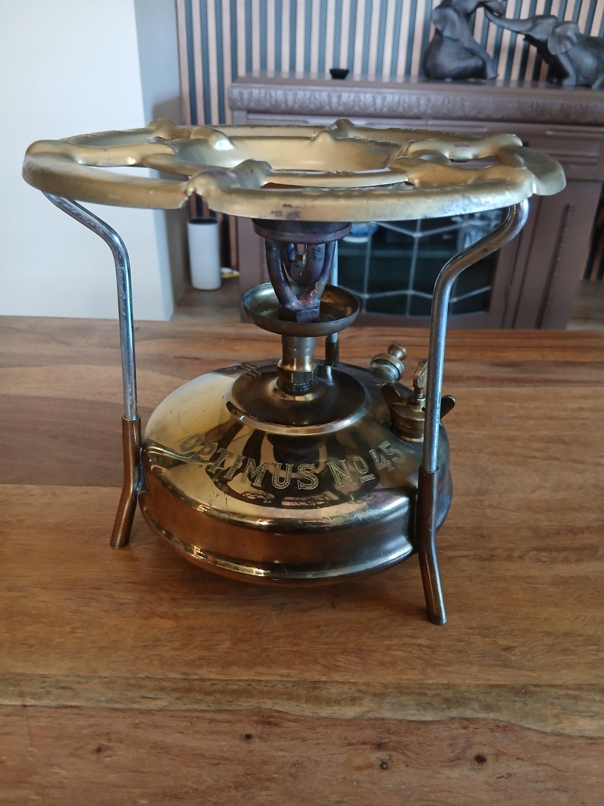 Antieke Optimus No. 45 Petroleumbrander, Antiek en Kunst, Ophalen of Verzenden