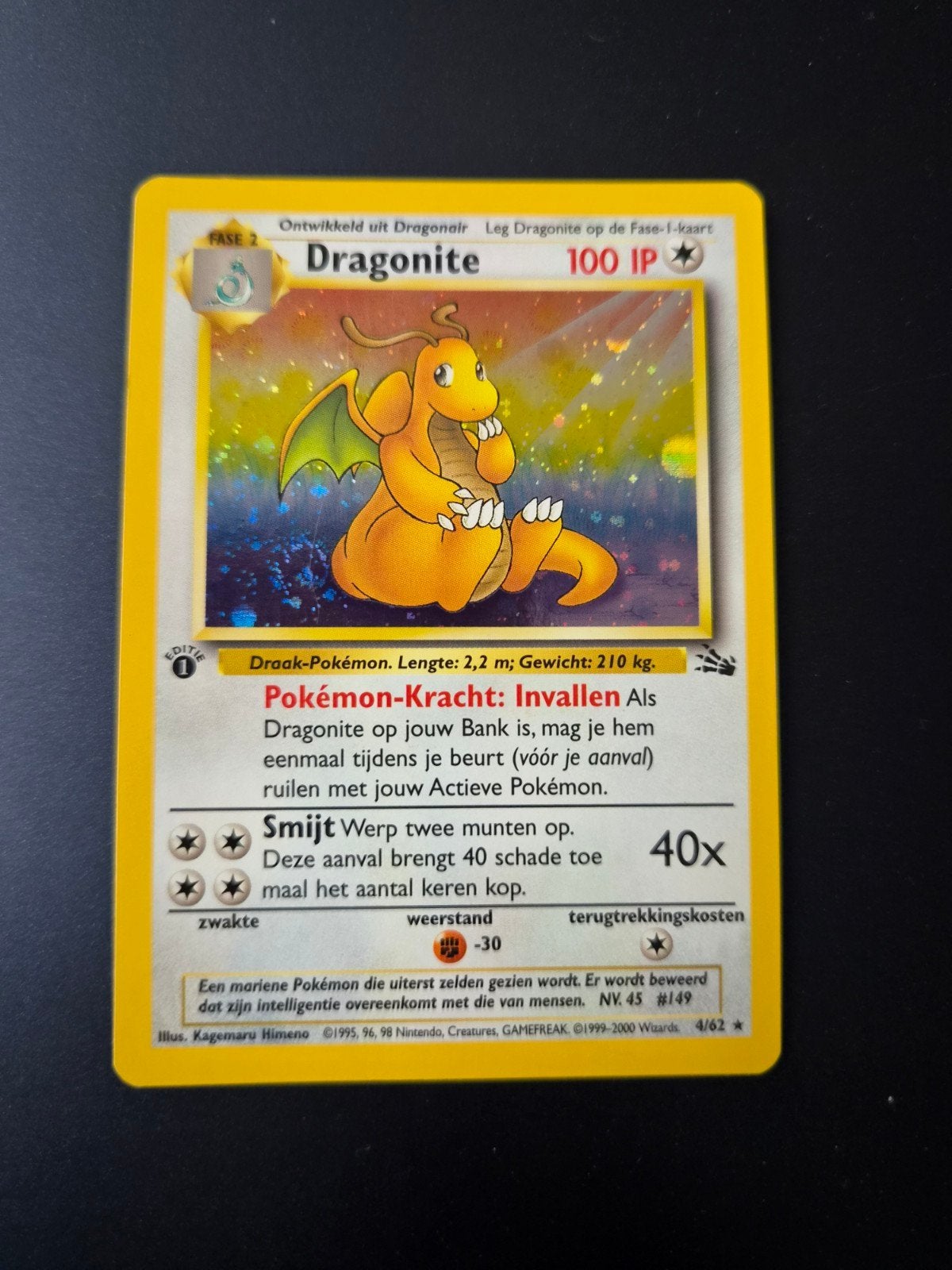 Dragonair first edition holo pokemon kaart, Hobby en Vrije tijd, Verzamelkaartspellen | Pokémon, Ophalen of Verzenden