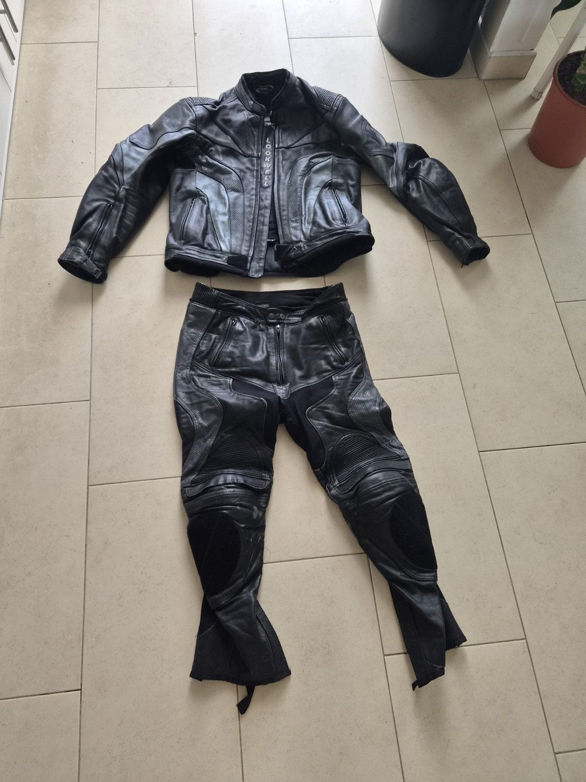 Lookwell leren motorbroek en jas (combipak), Motoren, Ophalen of Verzenden, Tweedehands, Combipak