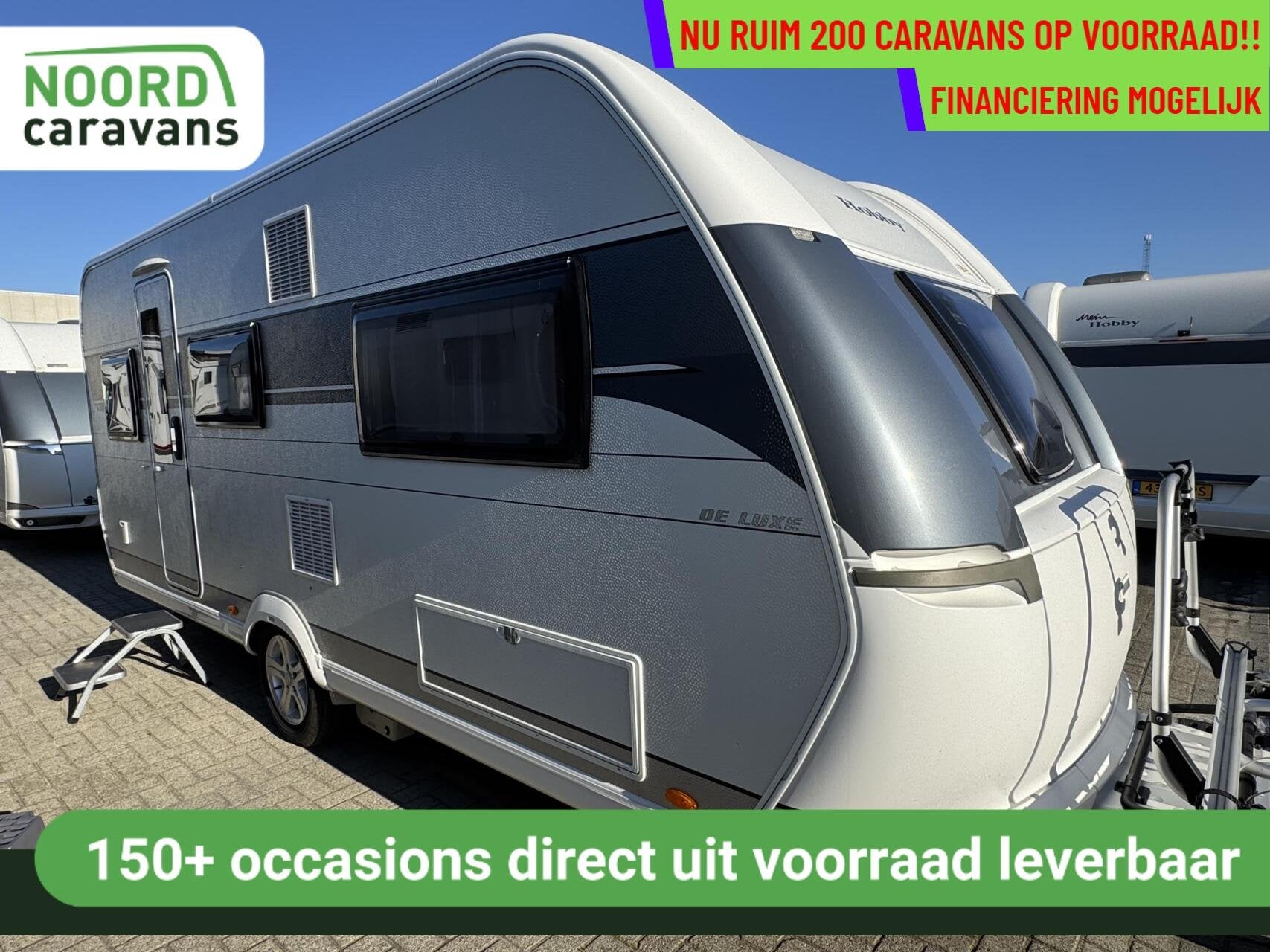 Hobby 495 UL DE LUXE.ENKELE BEDDEN,1750 KG AS,MOVER,VOORTENT, Mover, Rondzit, Hobby, 7 tot 8 meter