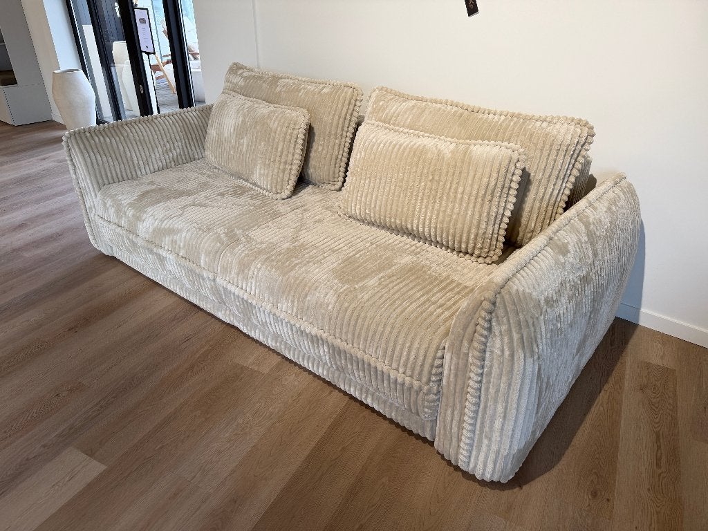 Slaapbank met opbergruimte teddystof NIEUW, Huis en Inrichting, Slaapkamer | Slaapbanken, Ophalen, Beige, 200 cm, 160 cm