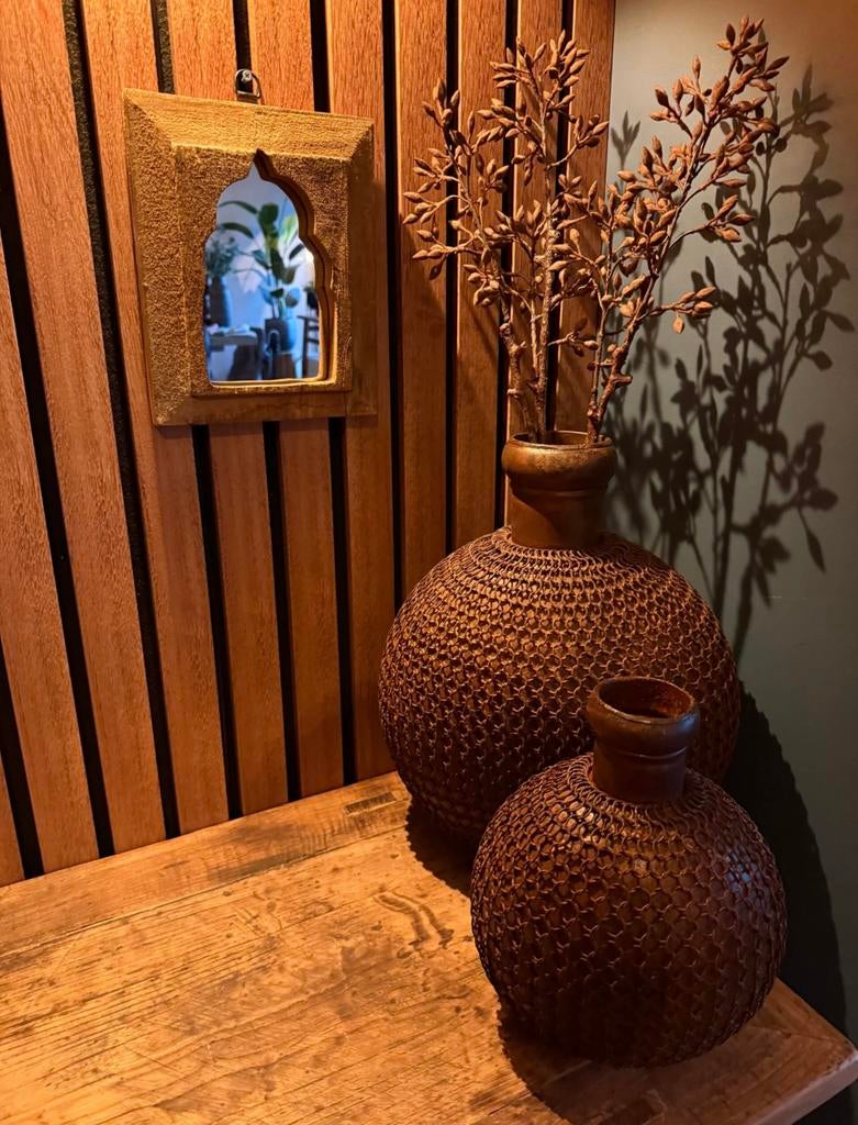 Wandspiegel hout marrakech, Overige materialen, Overige kleuren, -, -