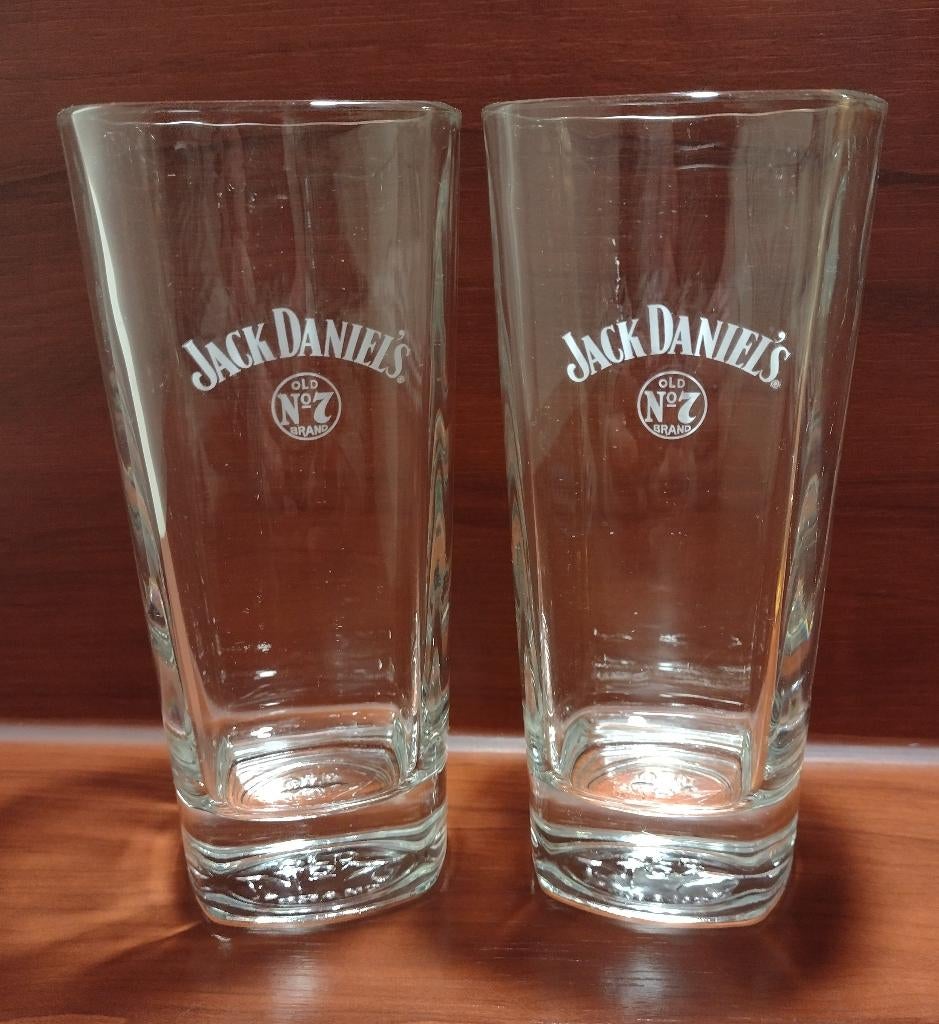 Jack Daniels No7 Whisky Mix Glazen 30cl. (A3), Ophalen of Verzenden, Gebruikt, Gebruiksvoorwerp