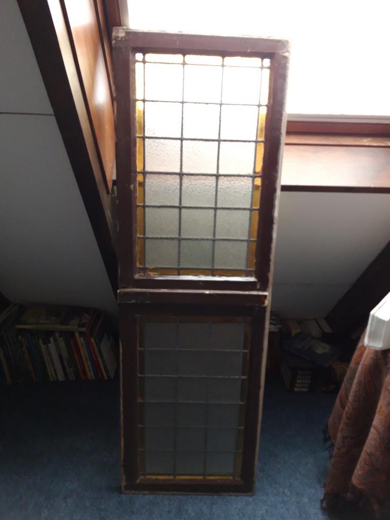 Glas in lood raam,oud!!, Ophalen