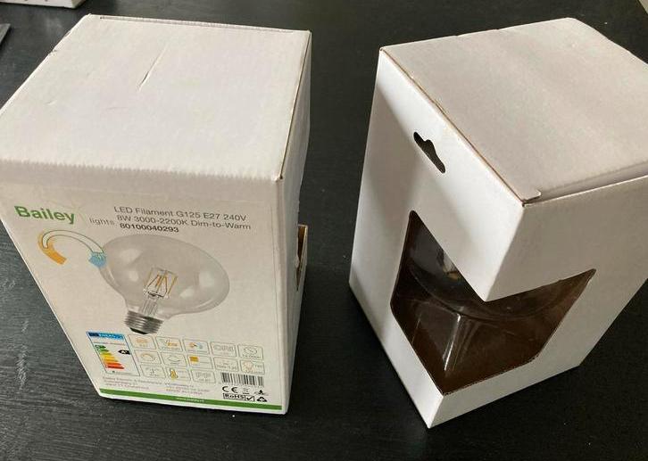 Bailey LED Lamp G125 E27 8W - Nieuw!, Led-lamp, Minder dan 30 watt, Soft of Flame, Nieuw