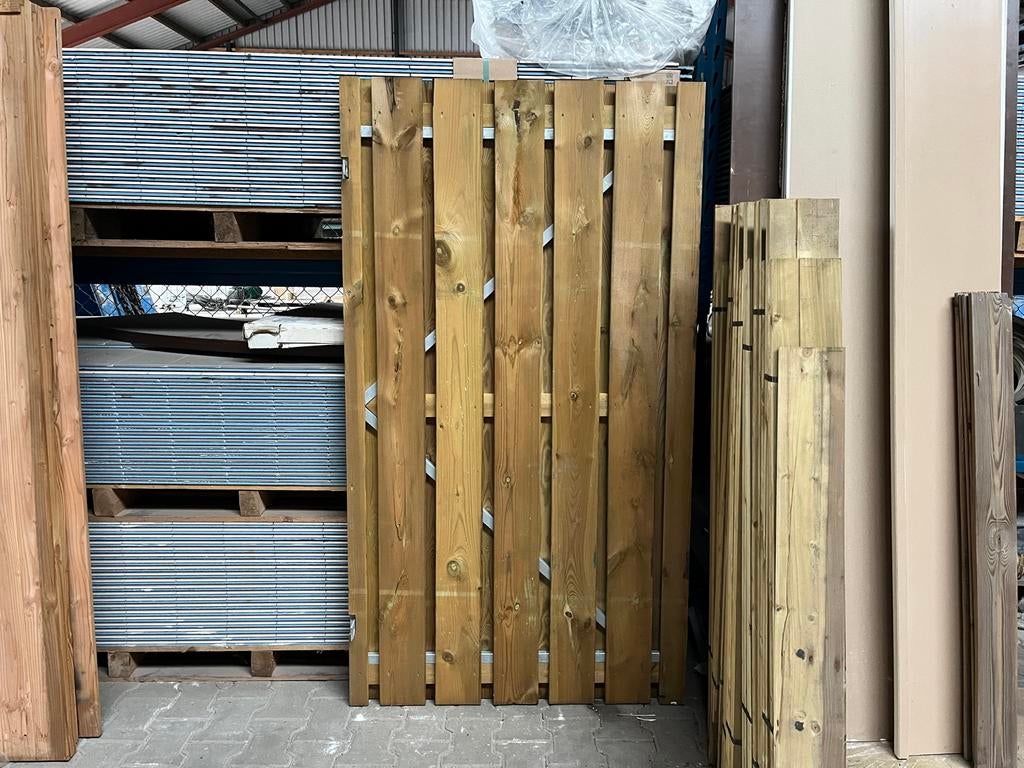Grenen Tuindeur 180x100 - nieuw, Ophalen, 25 tot 50 mm, Grenen, Overige typen