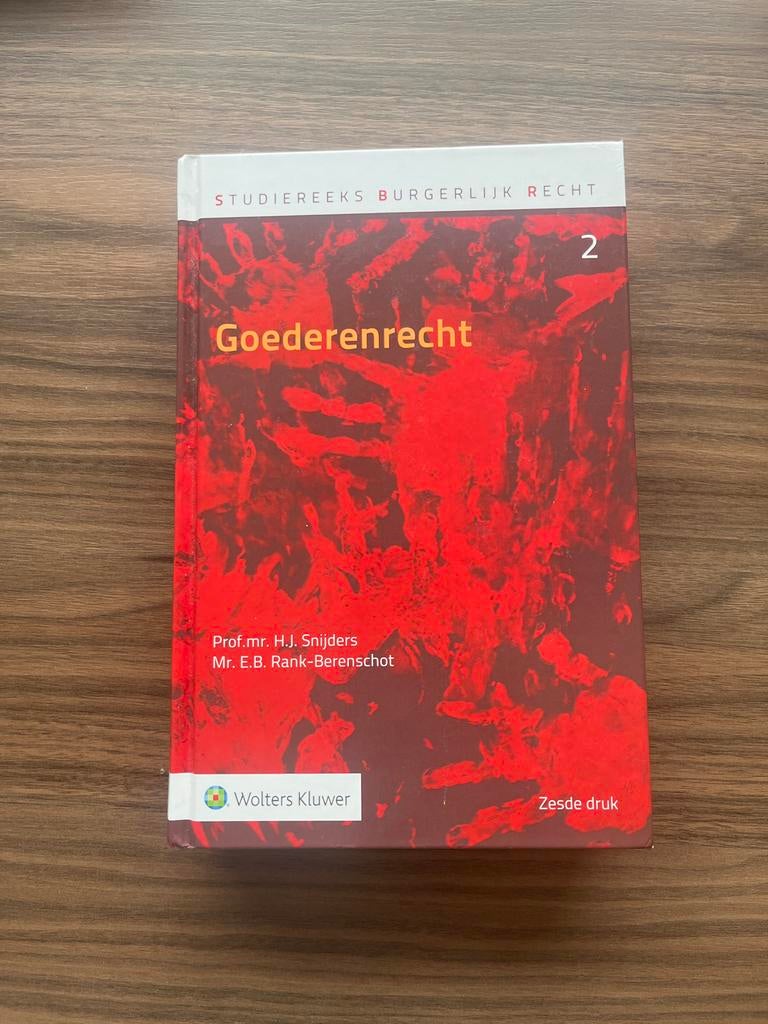 Goederenrecht - Studiereeks Burgerlijk Recht, Ophalen of Verzenden, Alpha, Nieuw, WO